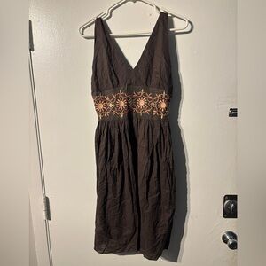 Speed Control New York Brown Embroidered V-Neck Cotton Dress Women’s m
(690)